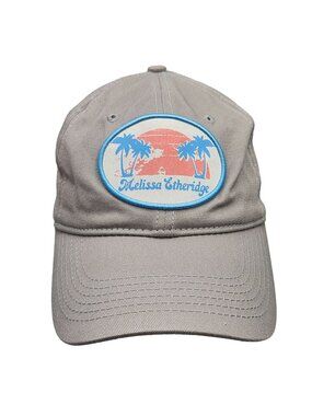 Melissa Etheridge Cruise Gray Cotton Baseball Hat With Tropical Patch Underbill